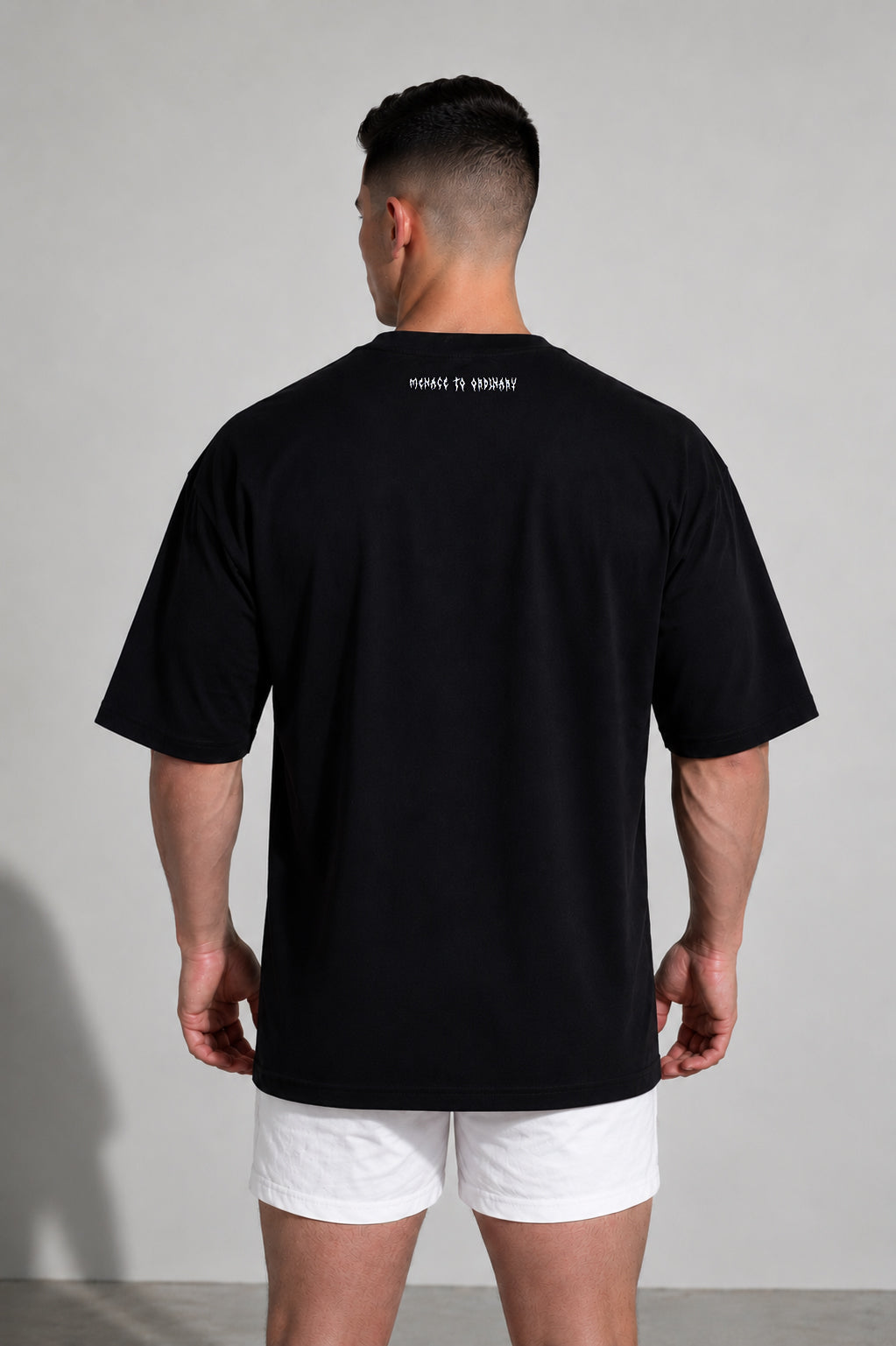 Jed North Men's Energy Oversized T-Shirt - Black Menace to Ordinary
