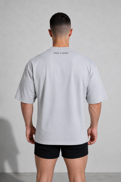 Jed North Men's Energy Oversized T-Shirt - Gray Menace to Ordinary