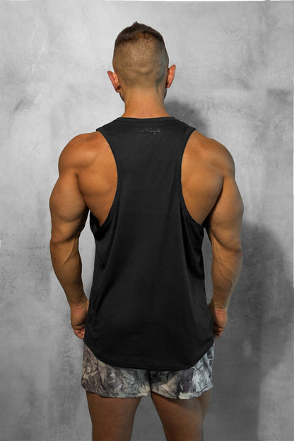 Jed North Men's Vital Raw-Hem Tank Top 2.0 - Black