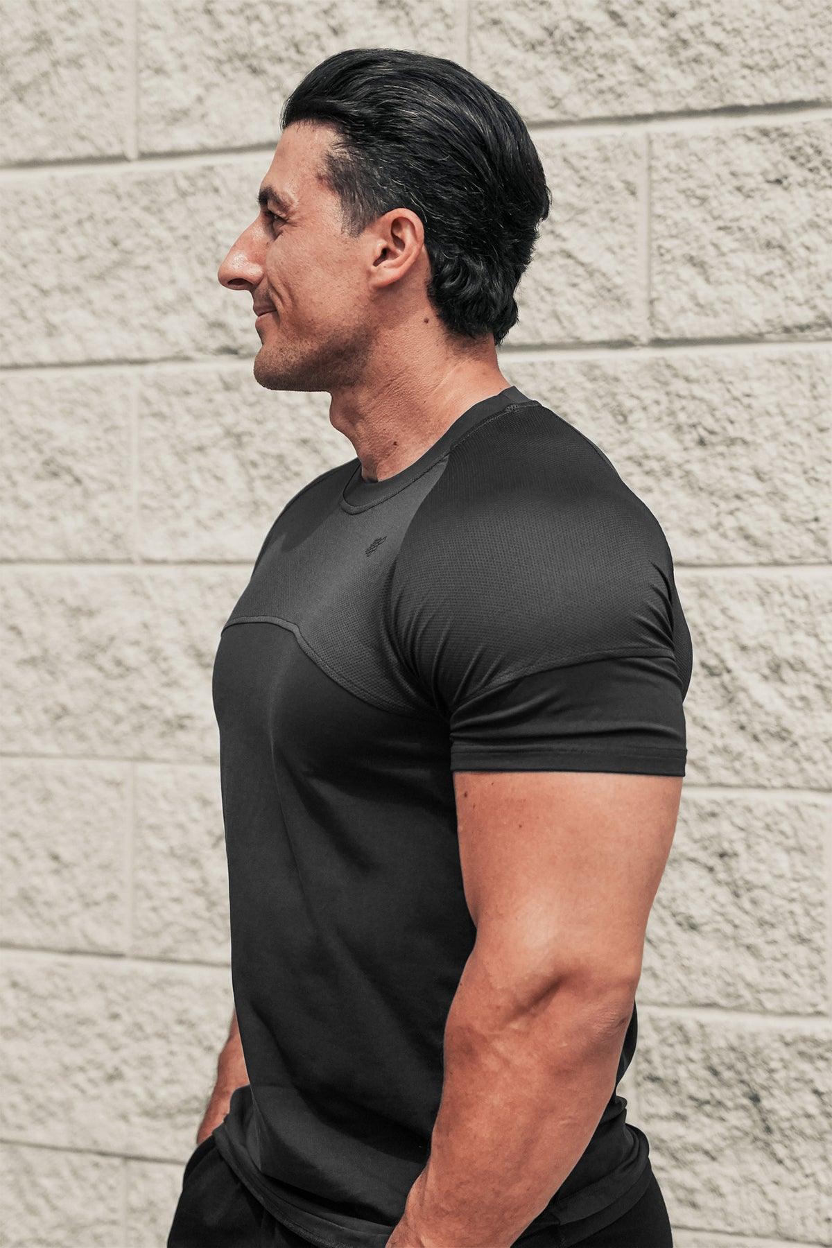 Jed North Men's Core Mesh Workout T-Shirt 2.0 - Black