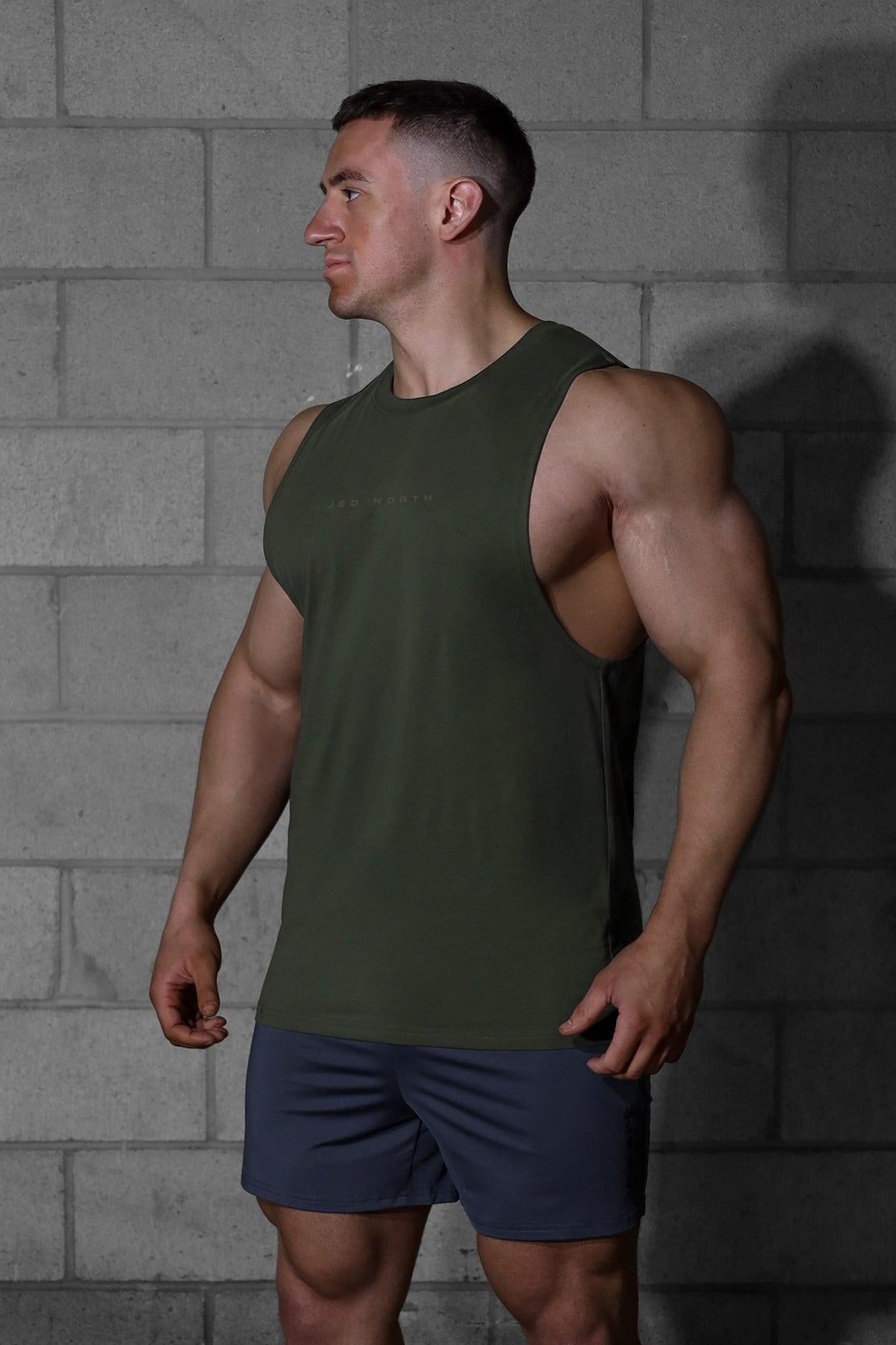 Jed North Men's Apollo Men's Sleeveless Training Tee - Olive