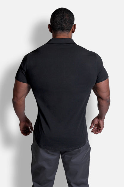 Jed North Men's Muscle-Fit Stretch Short Sleeve Shirt - Onyx Black