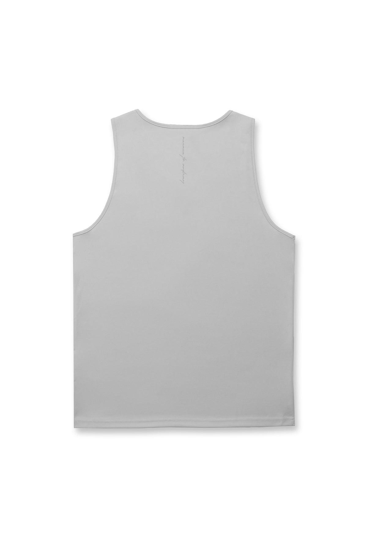 Jed North Men's Alpha Microfiber Fast-Dry Gym Tank Top - Polar Silver