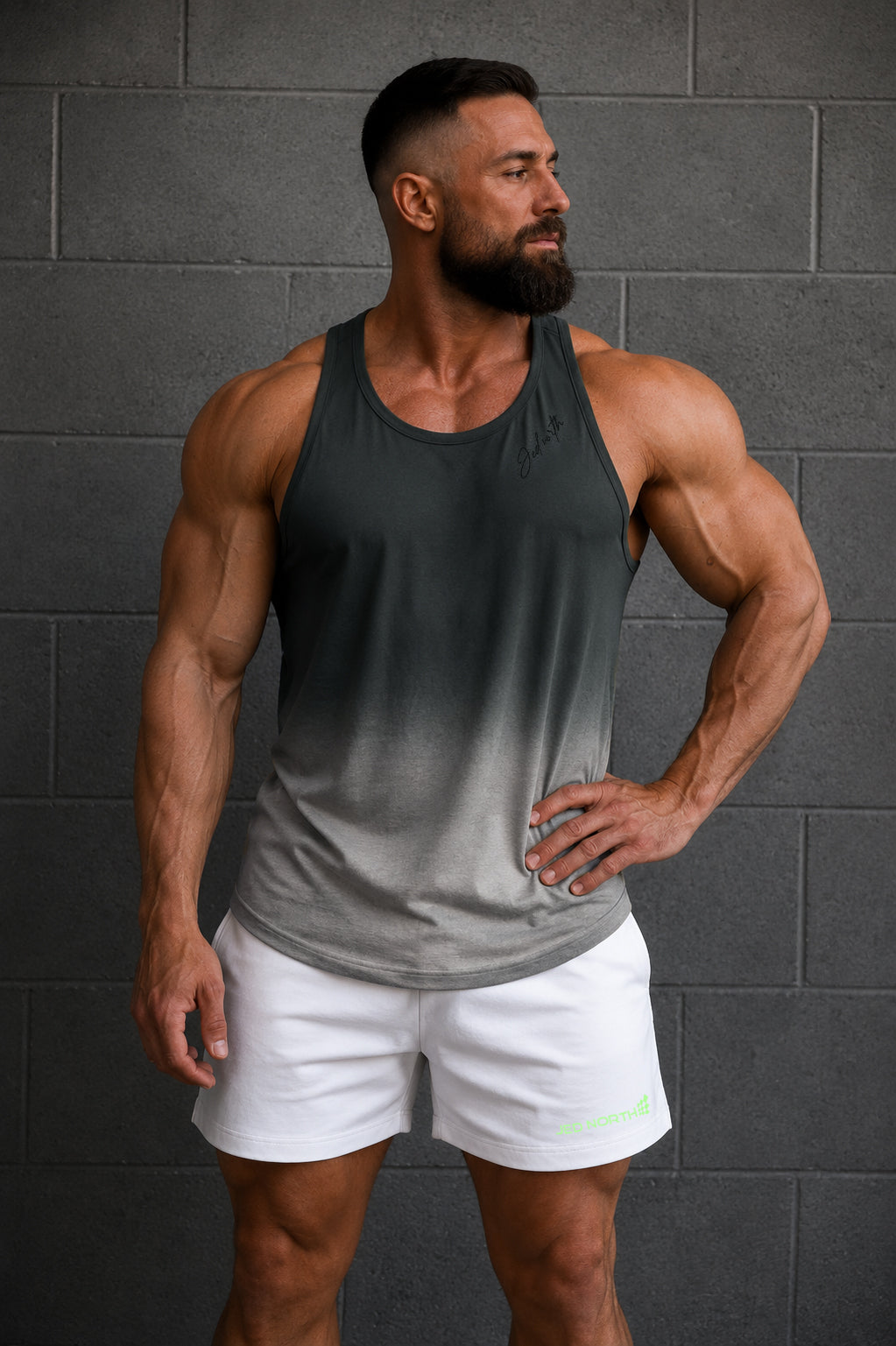 Jed North Men's Flex Training Stringer - Gray Ombre