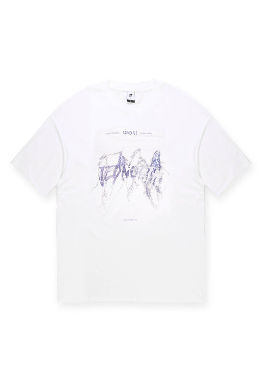 Jed North Men's Vintage Oversized T-Shirt - Electric Logo