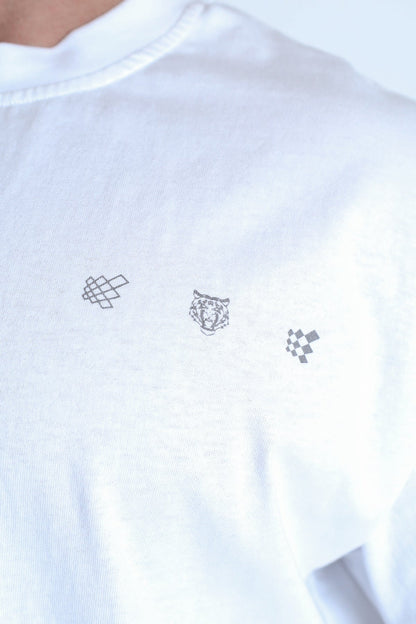 Jed North Men's Vintage Oversized T-Shirt - Ring of Fire White
