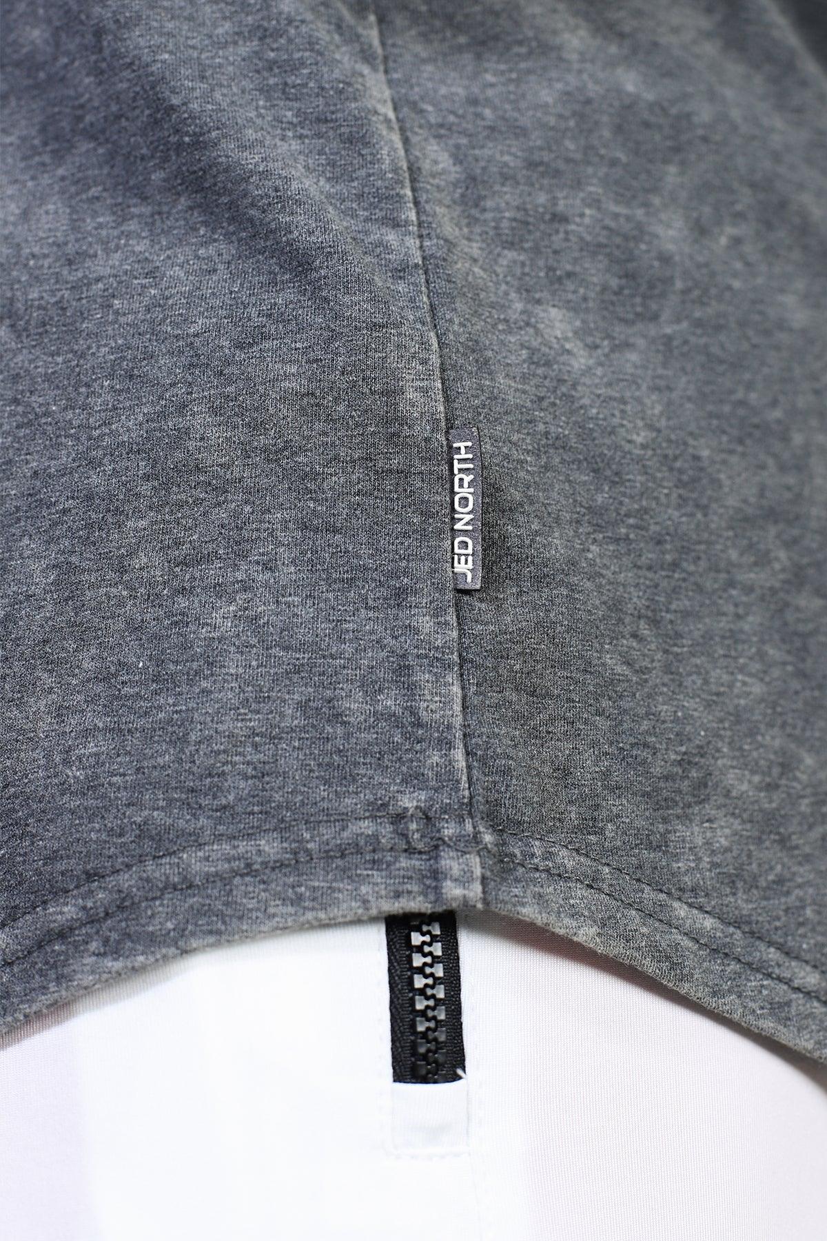 Jed North Men's Retro Washed Bodybuilding Stringer - Heather Gray