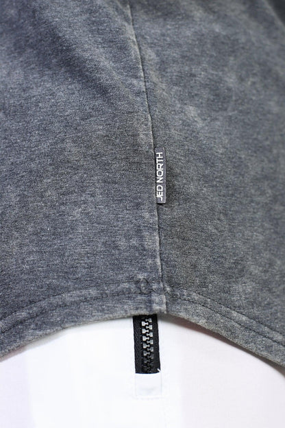 Jed North Men's Retro Washed Bodybuilding Stringer - Heather Gray