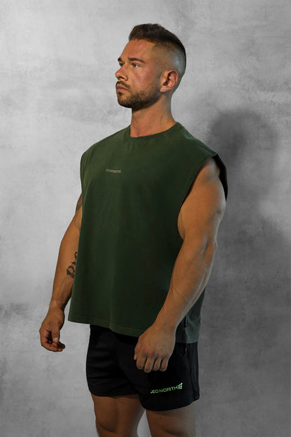 Jed North Men's Box Cut Muscle Tee - Forest Green