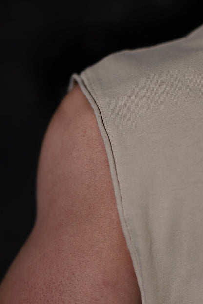 Jed North Men's Box Cut Muscle Tee - Light Khaki