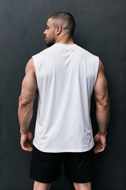 Jed North Men's Retro Oversized Muscle Tee - Washed White
