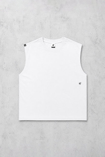 Jed North Men's Retro Oversized Muscle Tee - Washed White