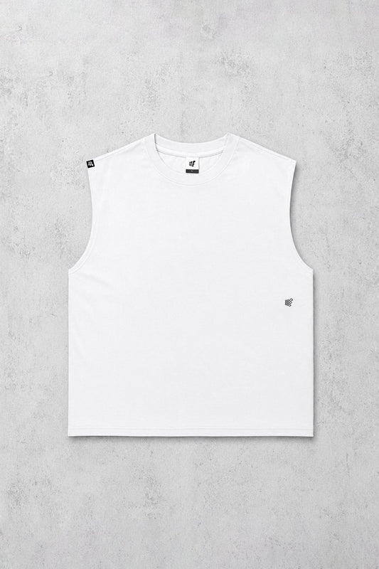 Jed North Men's Retro Oversized Muscle Tee - Washed White
