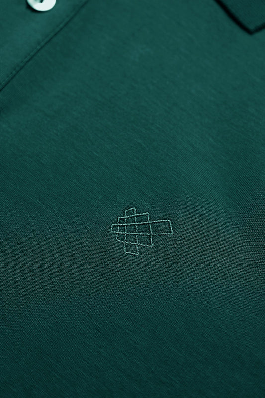 Jed North Men's Muscle Fit All-Day Polo T-Shirt - Evergreen