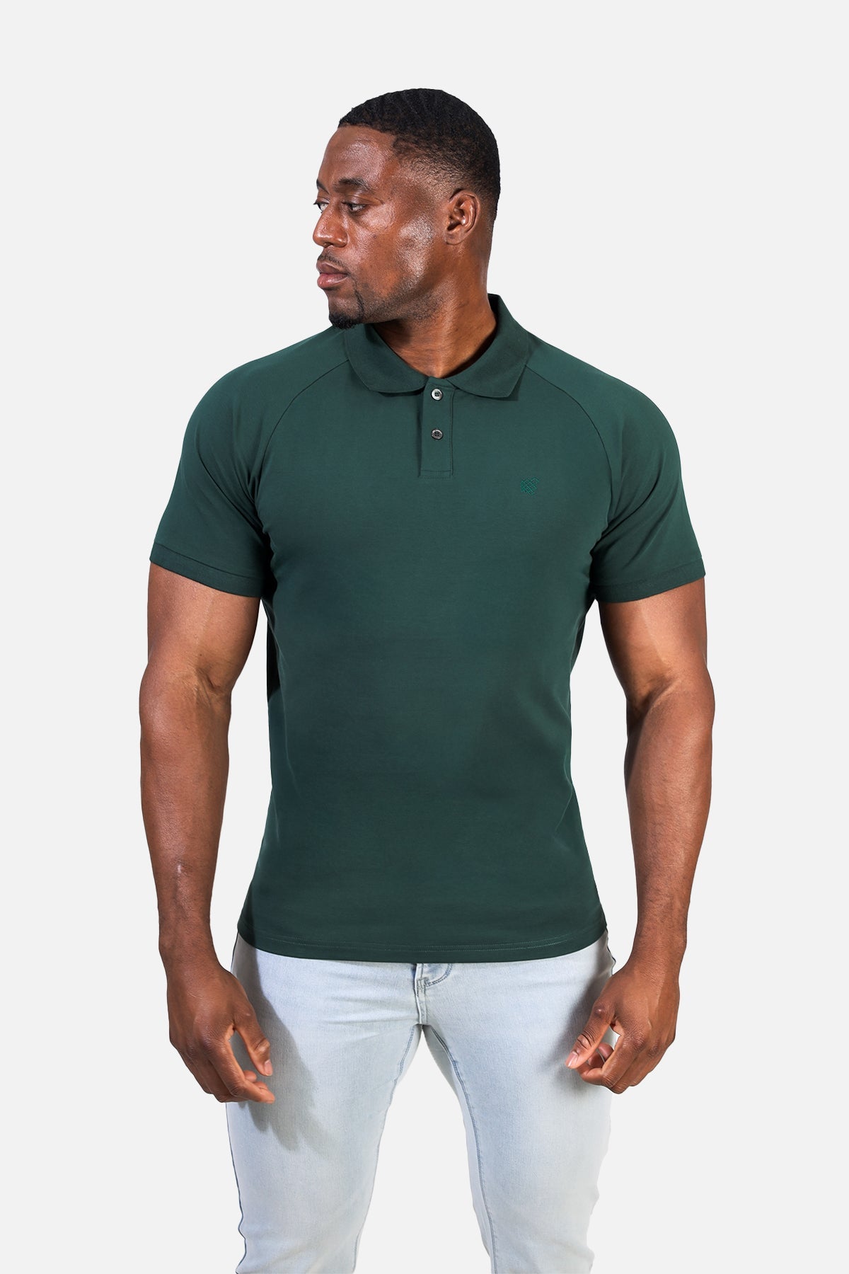 Jed North Men's Muscle Fit All-Day Polo T-Shirt - Evergreen