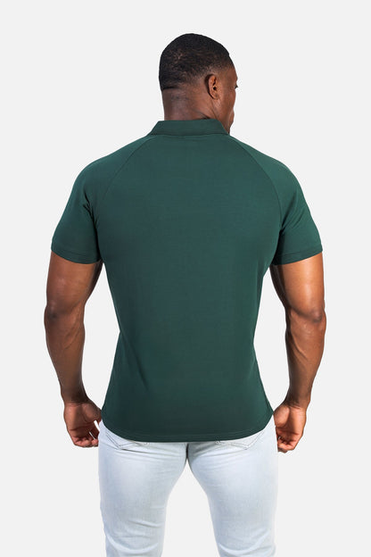 Jed North Men's Muscle Fit All-Day Polo T-Shirt - Evergreen