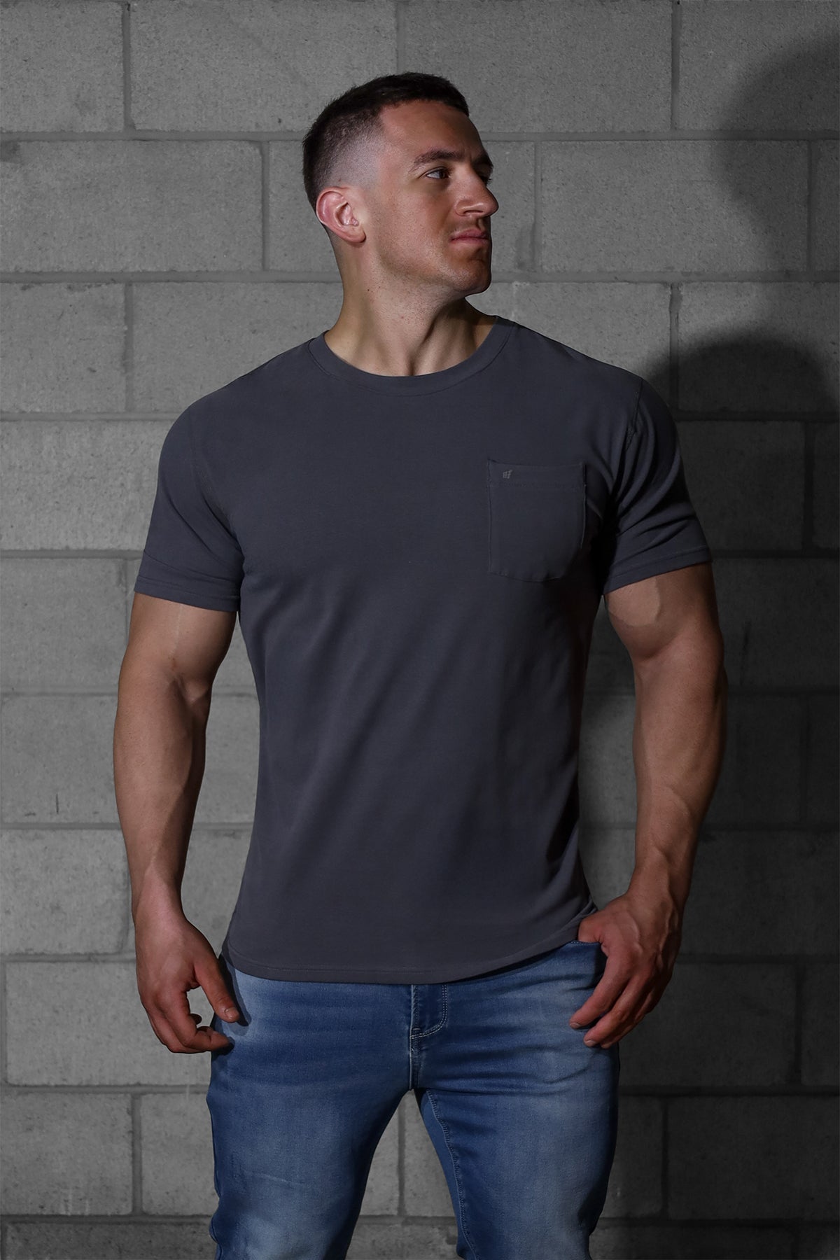 Jed North Men's Classic Premium Pocket T-Shirt - Dark Gray