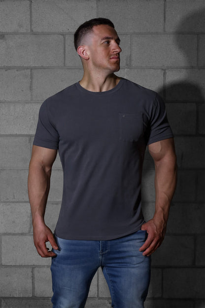 Jed North Men's Classic Premium Pocket T-Shirt - Dark Gray