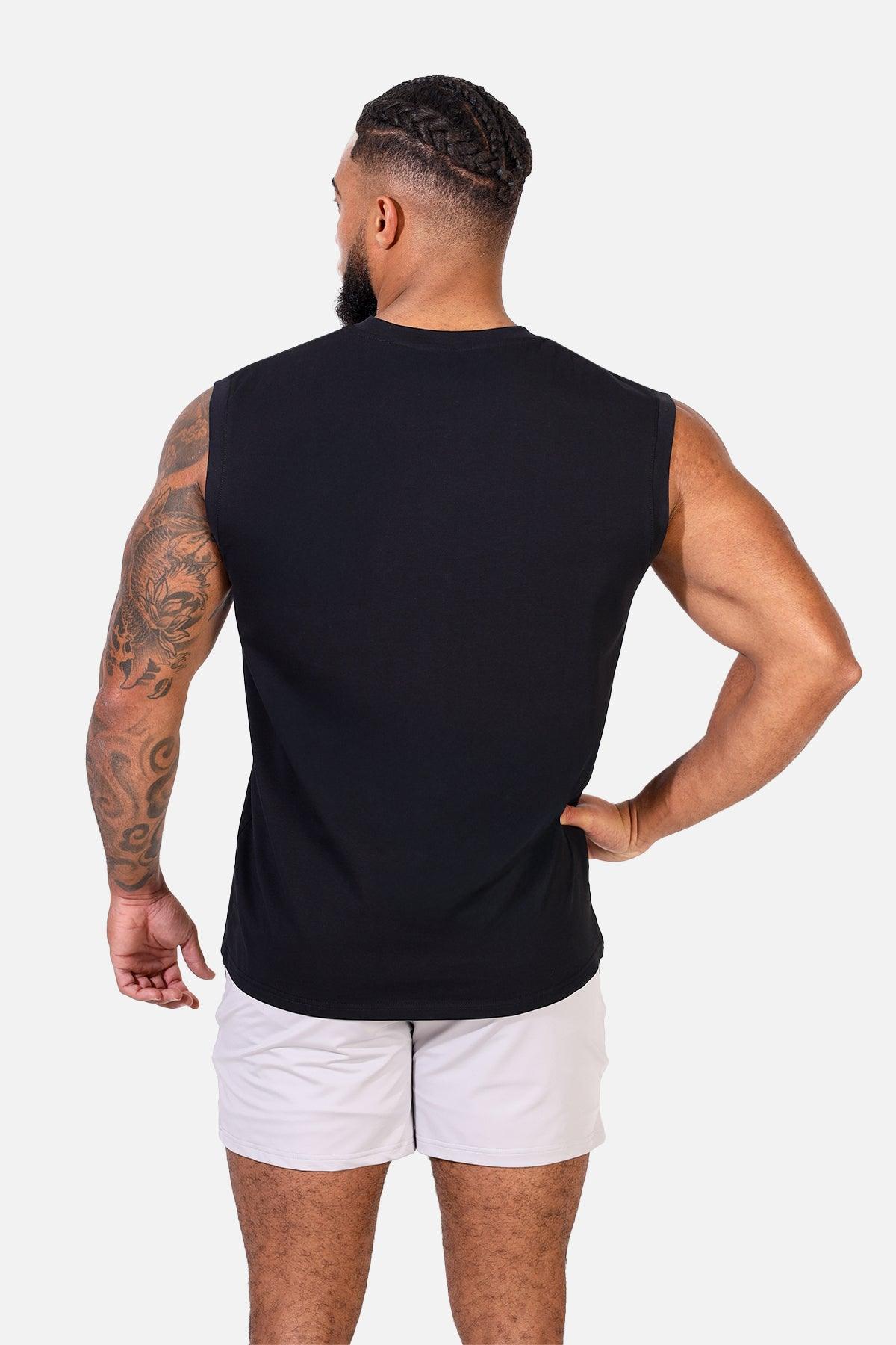 Jed North Men's Sleeveless Muscle Tee - Black