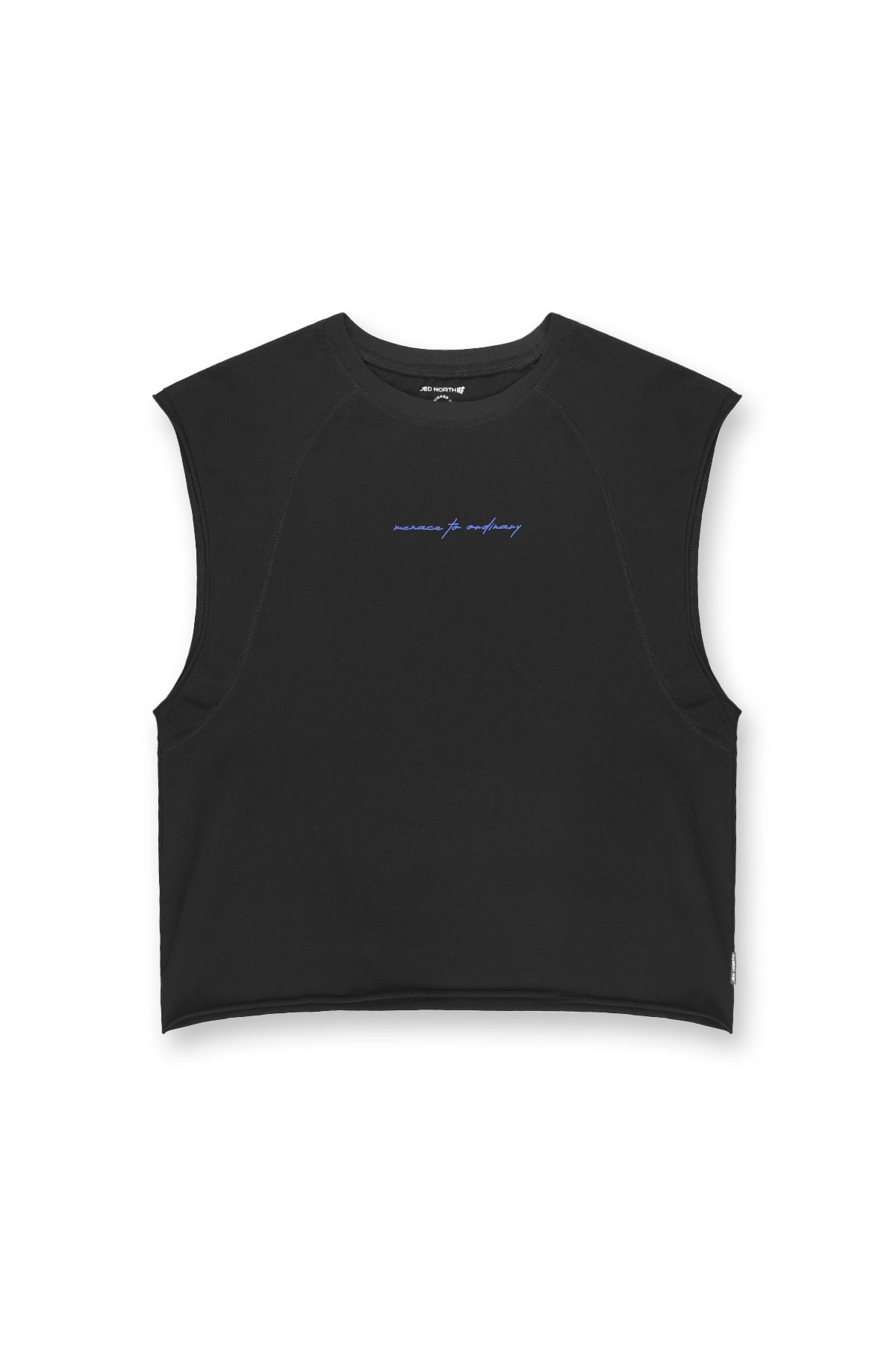 Jed North Men's Raglan Sleeveless Muscle Tank - All Black