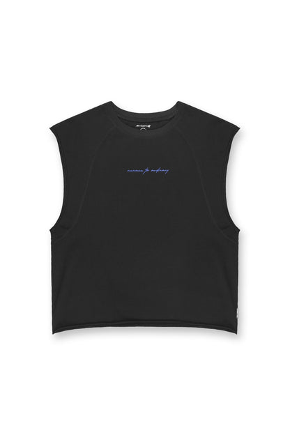 Jed North Men's Raglan Sleeveless Muscle Tank - All Black