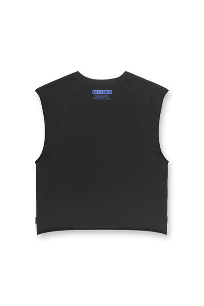 Jed North Men's Raglan Sleeveless Muscle Tank - All Black