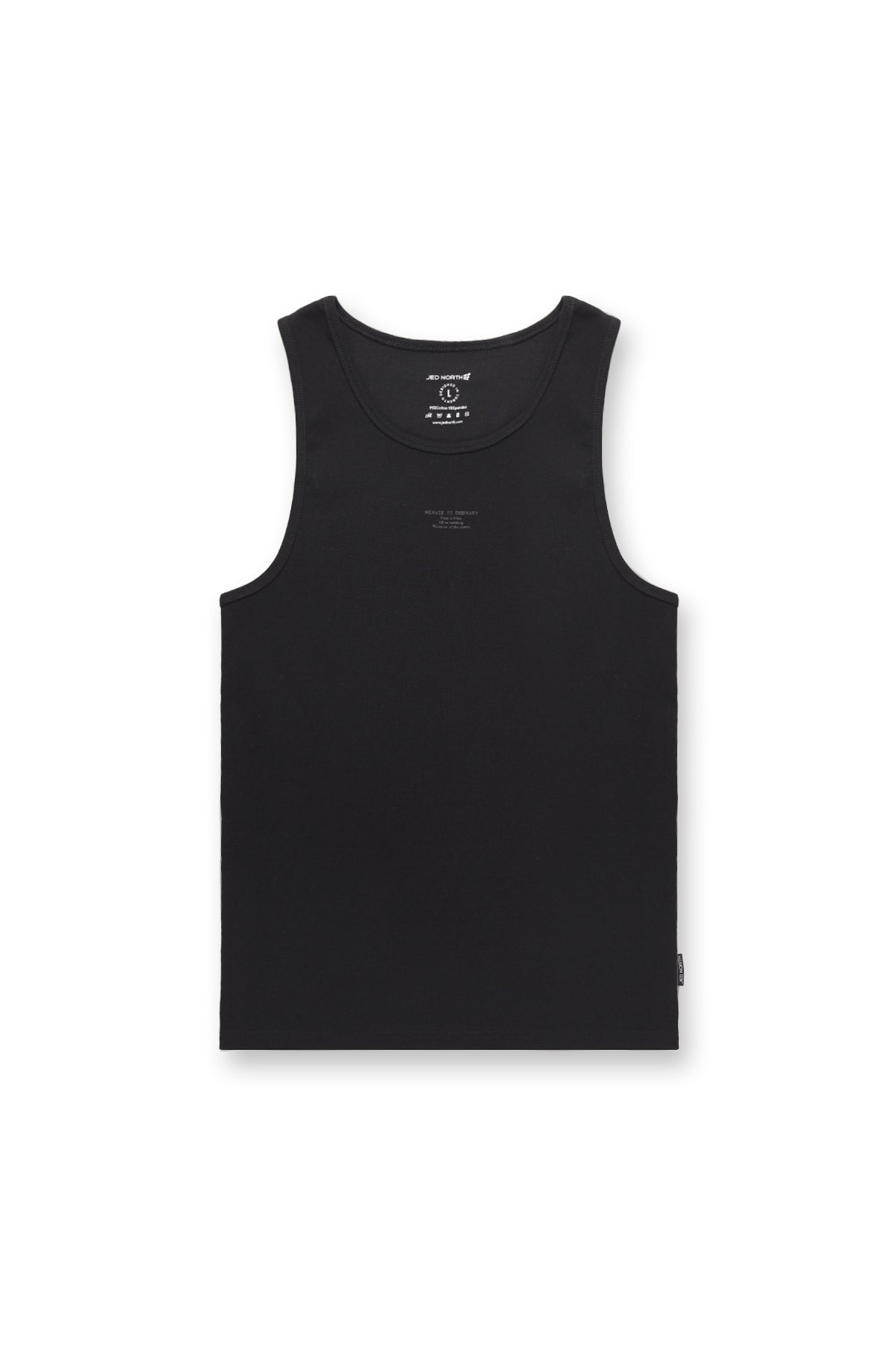 Jed North Men's Ribbed Muscle Tank Top - Black