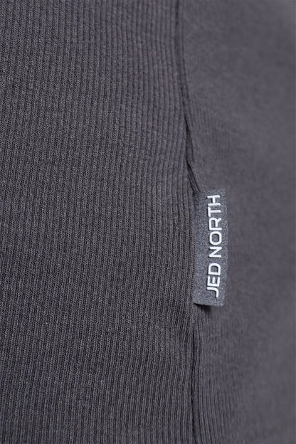 Jed North Men's Ribbed Muscle Tank Top - Dark Gray