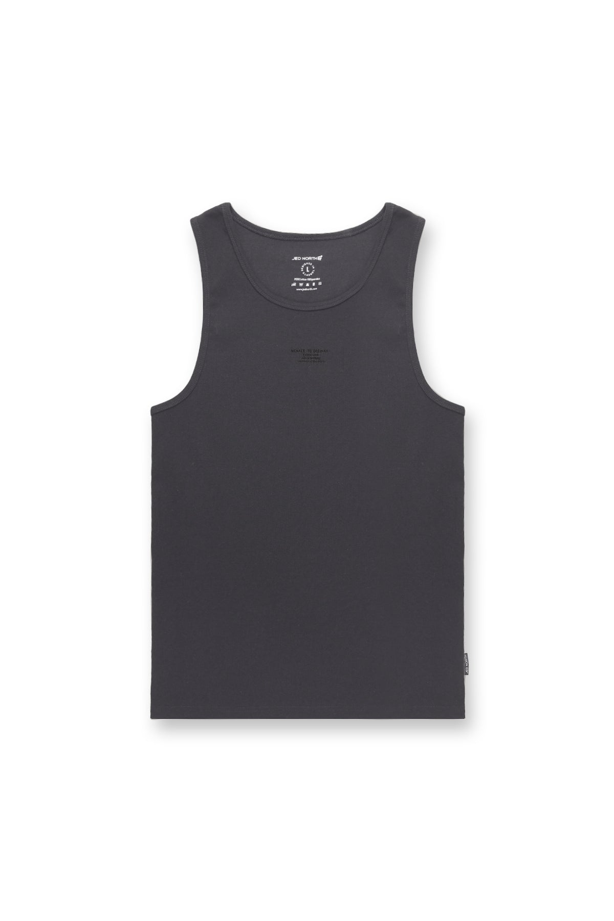 Jed North Men's Ribbed Muscle Tank Top - Dark Gray