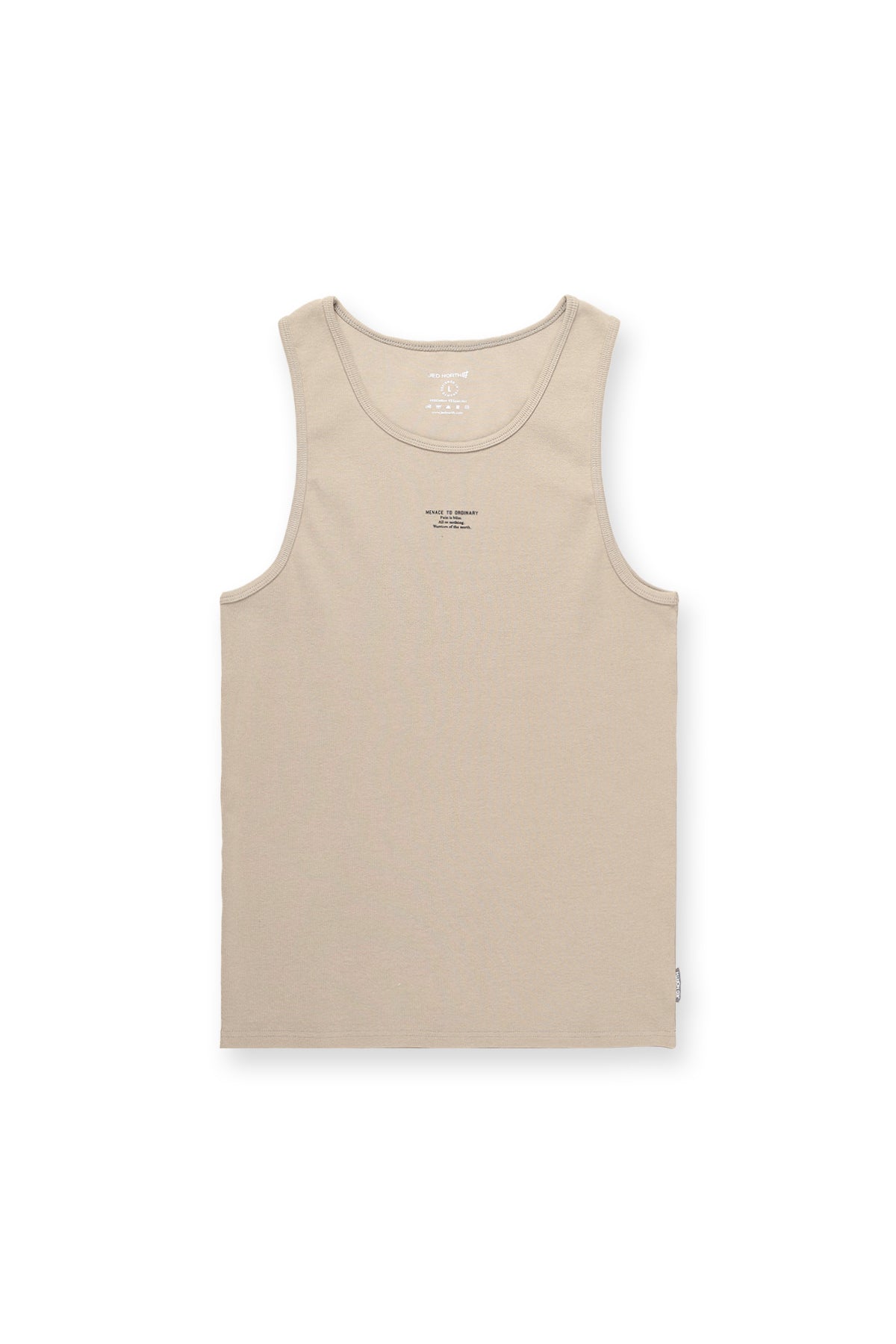 Jed North Men's Ribbed Muscle Tank Top - Khaki