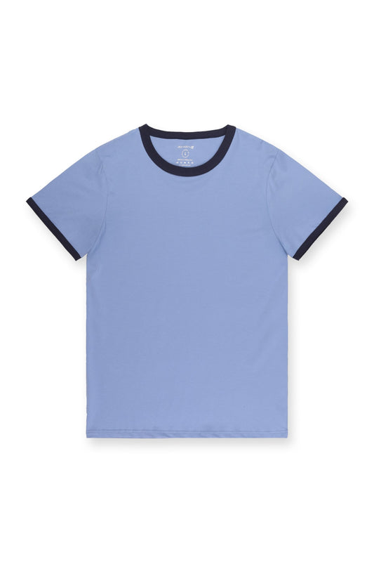 Jed North Men's Muscle-Fit Ringer T-Shirt - Electric Blue