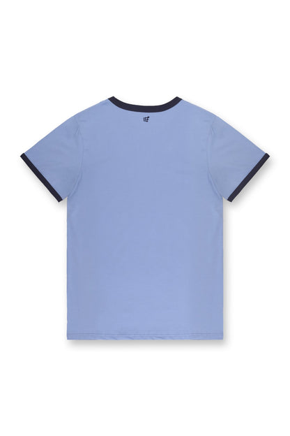 Jed North Men's Muscle-Fit Ringer T-Shirt - Electric Blue