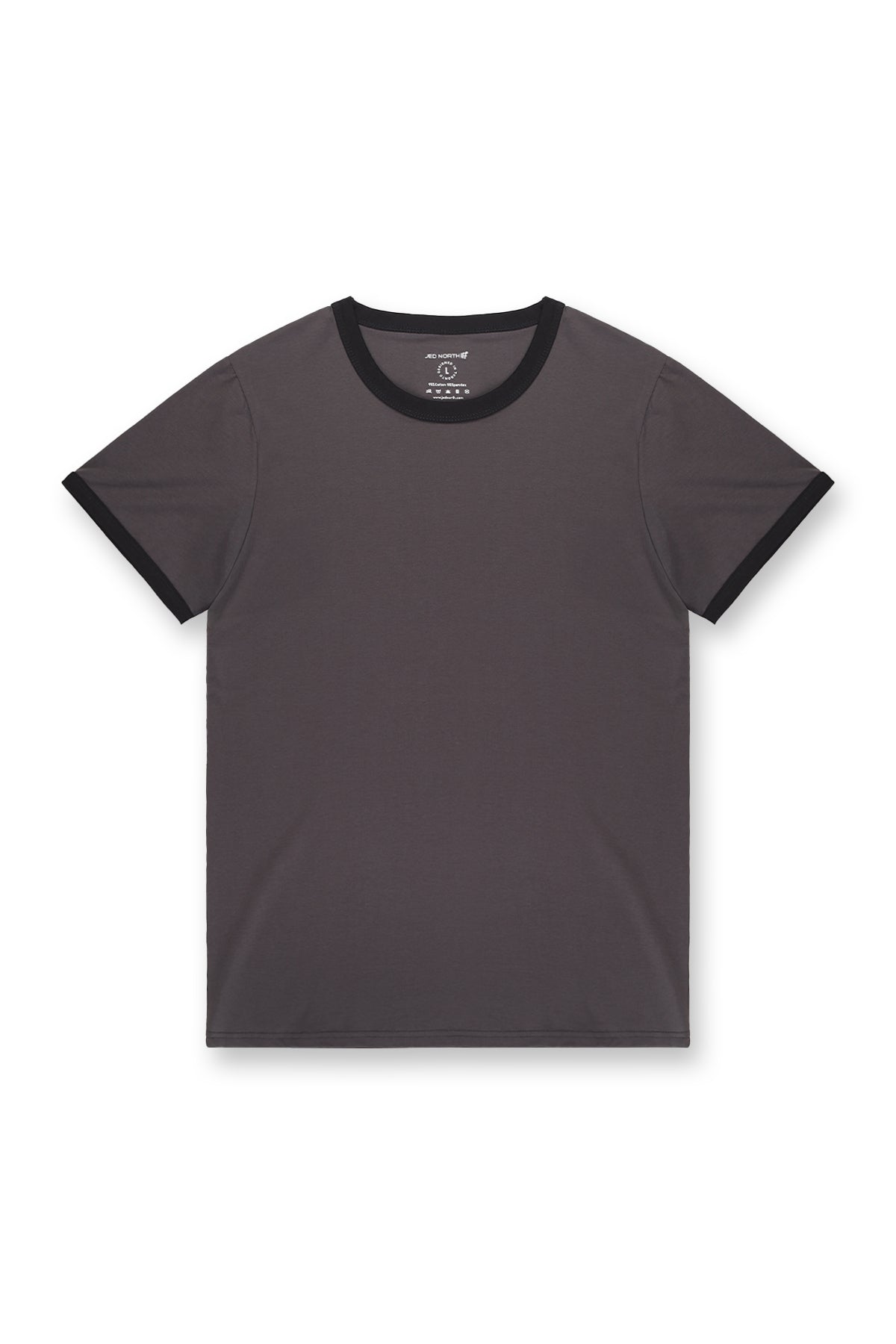 Jed North Men's Muscle-Fit Ringer T-Shirt - Stone Gray