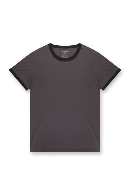 Jed North Men's Muscle-Fit Ringer T-Shirt - Stone Gray