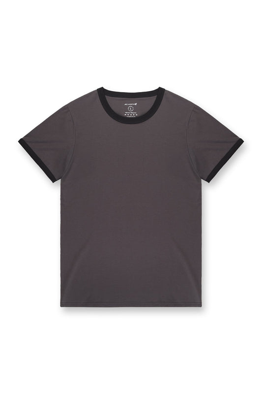 Jed North Men's Muscle-Fit Ringer T-Shirt - Stone Gray