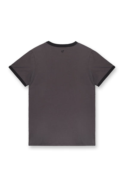Jed North Men's Muscle-Fit Ringer T-Shirt - Stone Gray