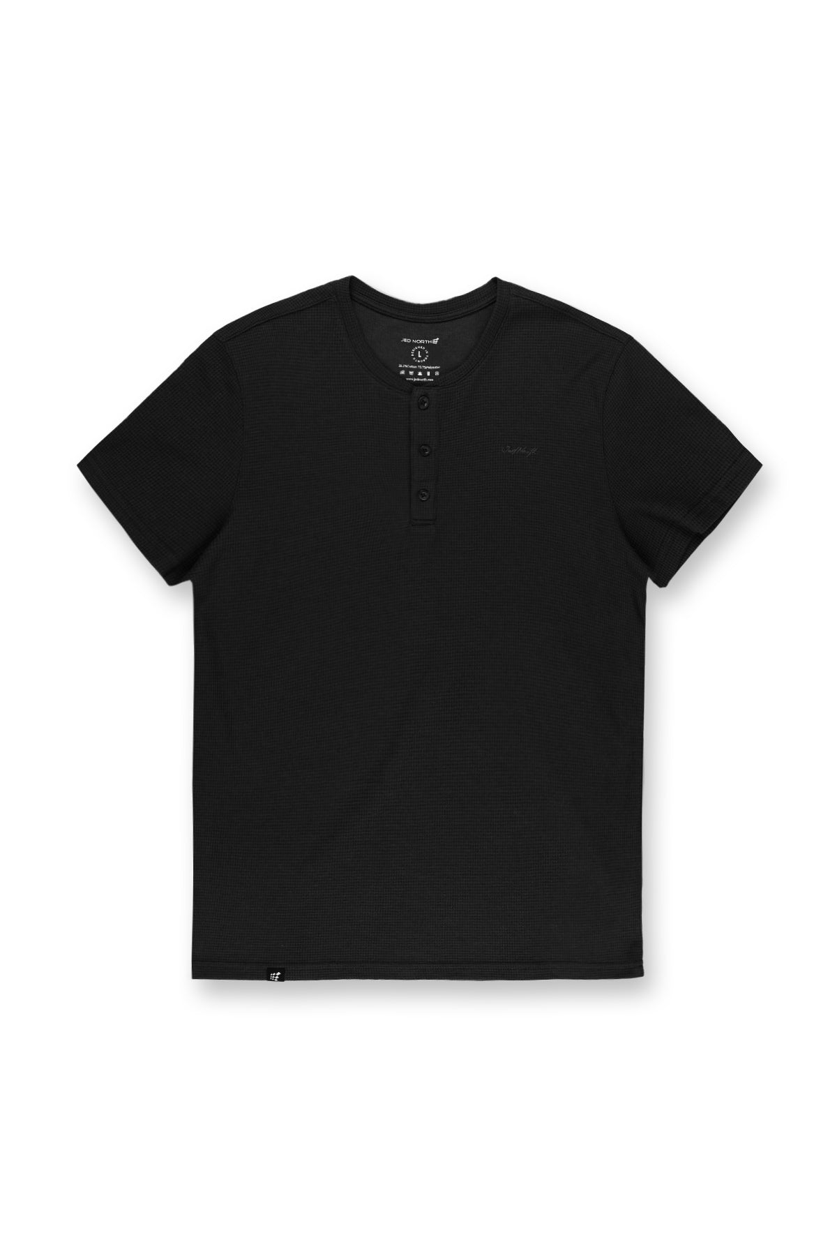Jed North Men's Waffle Henley T-Shirt - Black