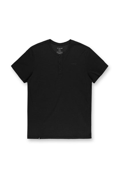 Jed North Men's Waffle Henley T-Shirt - Black