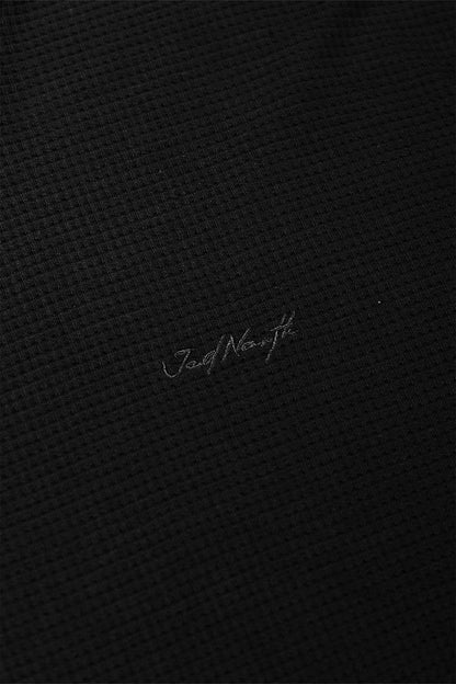 Jed North Men's Waffle Henley T-Shirt - Black
