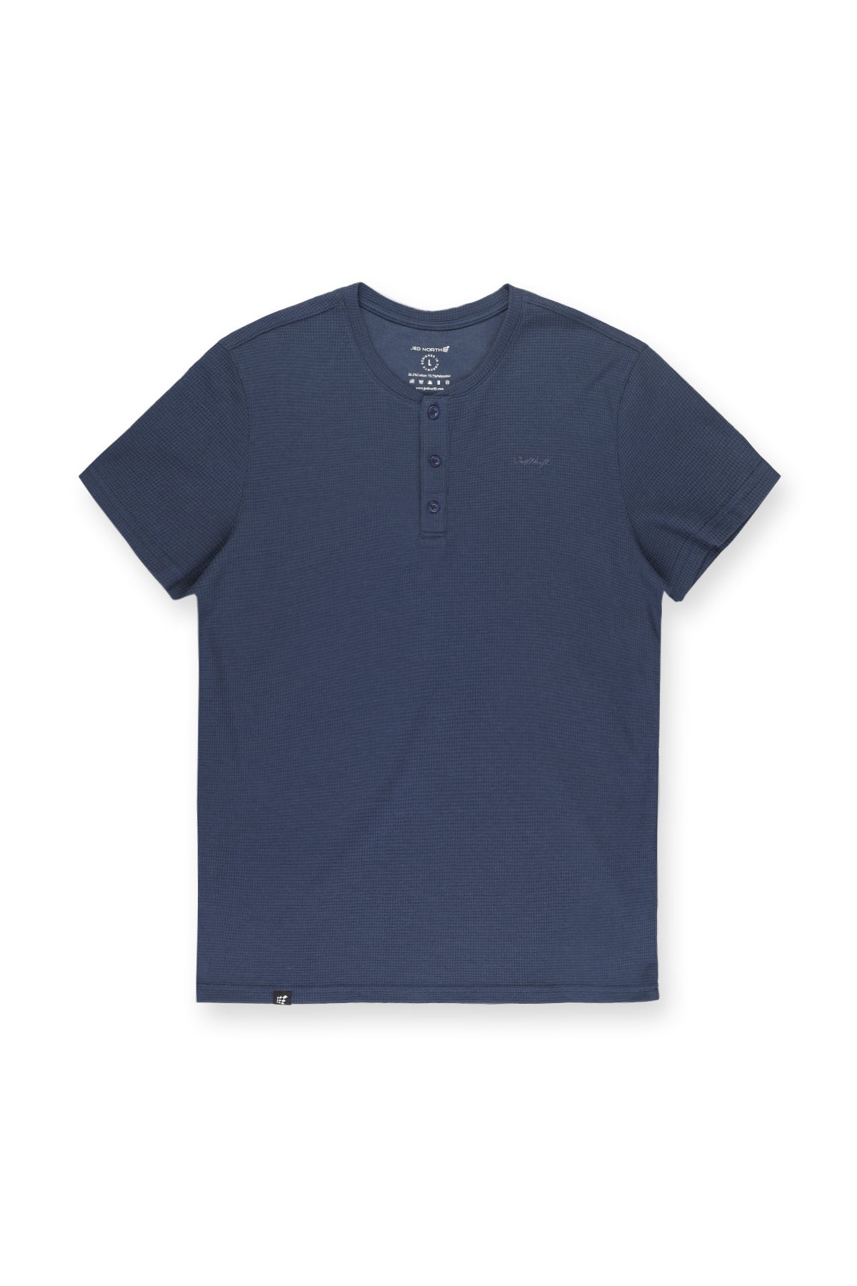 Jed North Men's Waffle Henley T-Shirt - Dusty Blue