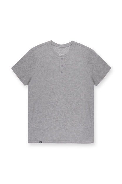 Jed North Men's Waffle Henley T-Shirt - Light Gray