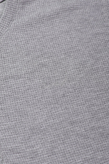 Jed North Men's Waffle Henley T-Shirt - Light Gray
