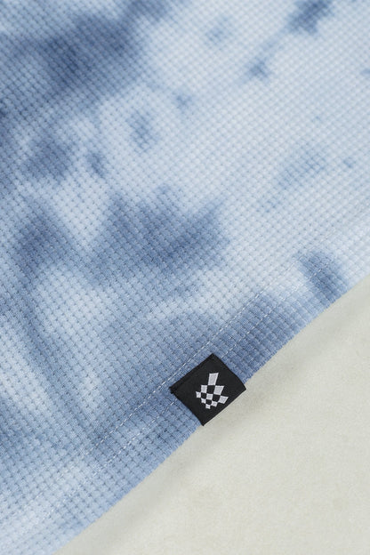 Jed North Men's Waffle Henley T-Shirt - Blue Tie Dye