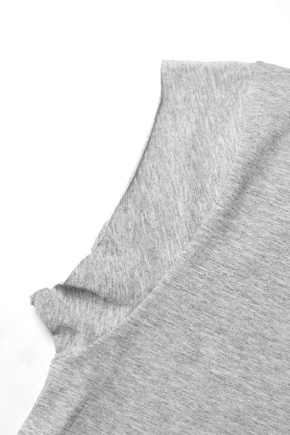 Jed North Men's Oversized Raw-Cut Cropped Tee - Heather Gray
