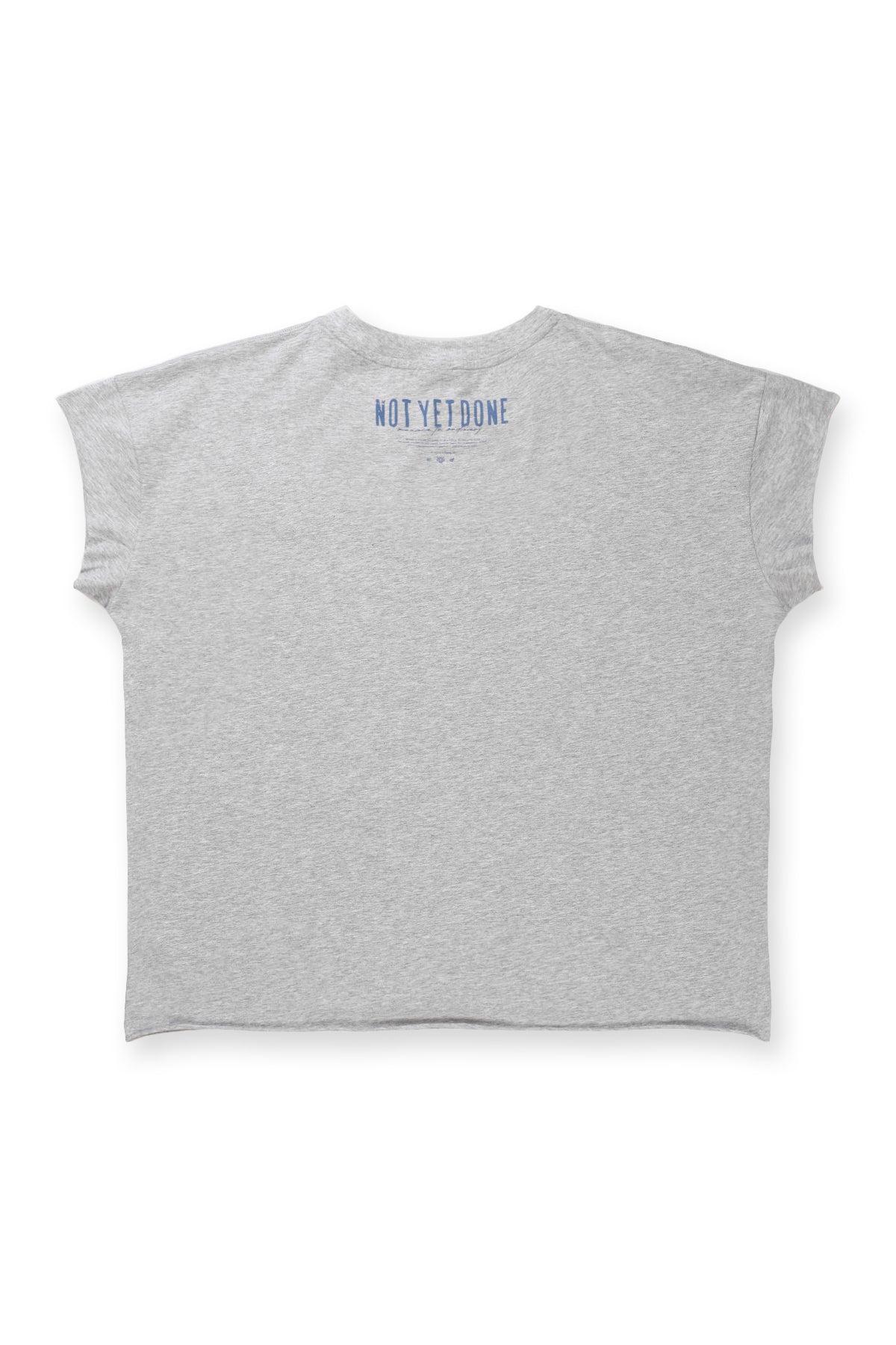 Jed North Men's Oversized Raw-Cut Cropped Tee - Heather Gray