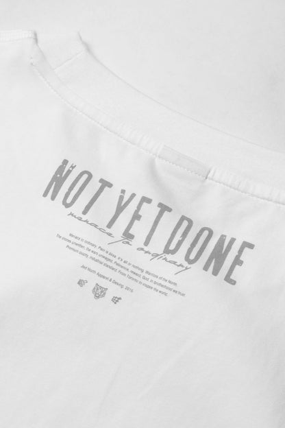 Jed North Men's Oversized Raw-Cut Cropped Tee - White