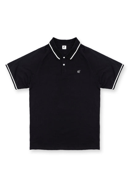 Jed North Men's Banded Muscle-Fit Polo T-Shirt - Black