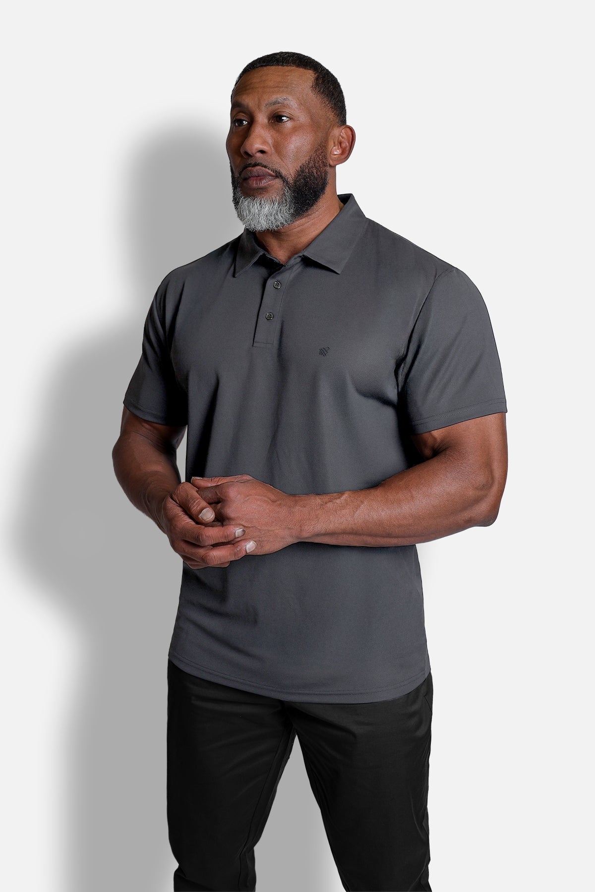 Jed North Men's Fast-Dry Polo T-Shirt - Dark Gray