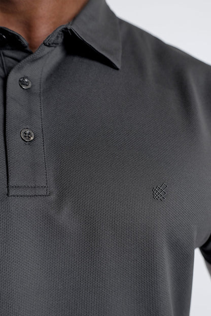 Jed North Men's Fast-Dry Polo T-Shirt - Dark Gray