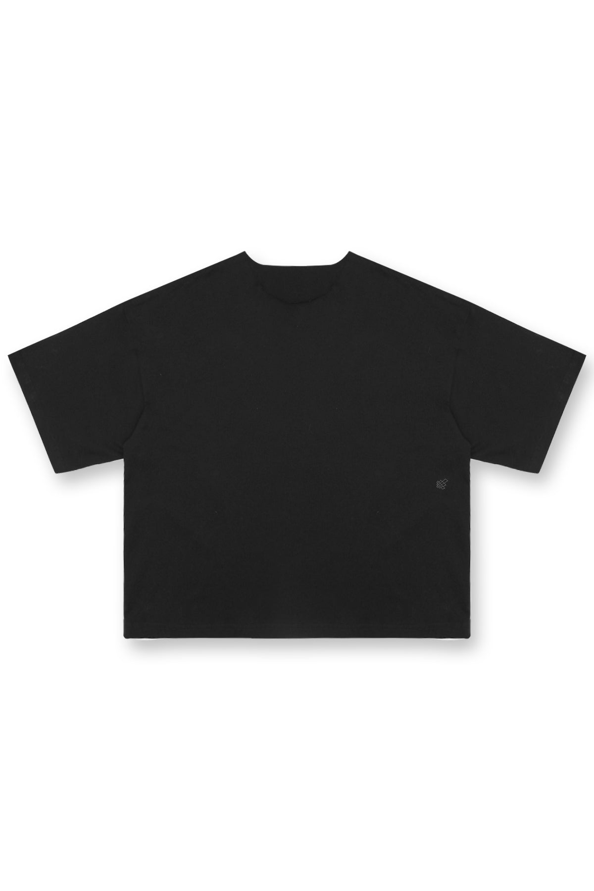 Jed North Men's Raw-Cut Boxy Crop Tee - Black